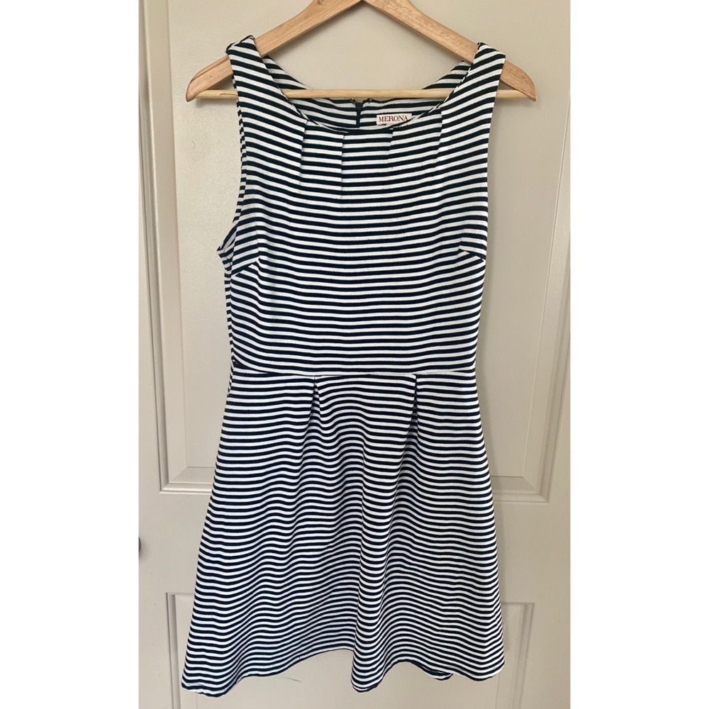 Merona Striped Pleated Dress